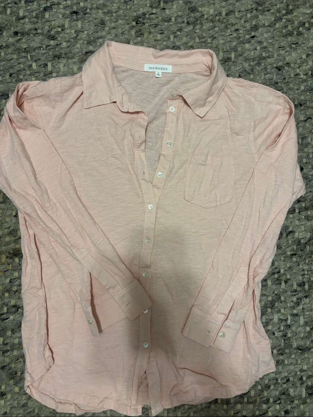 Light Pink  Button-Up Shirt